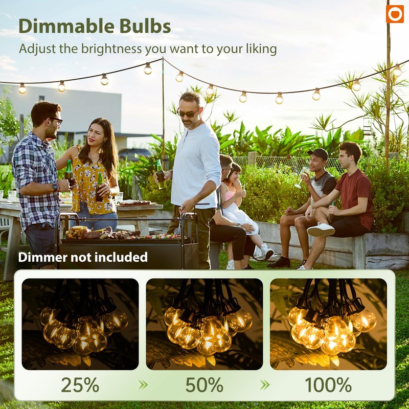 addlon 4 Pack G40 Solar Replacement Bulbs, E17 3V Shatterproof