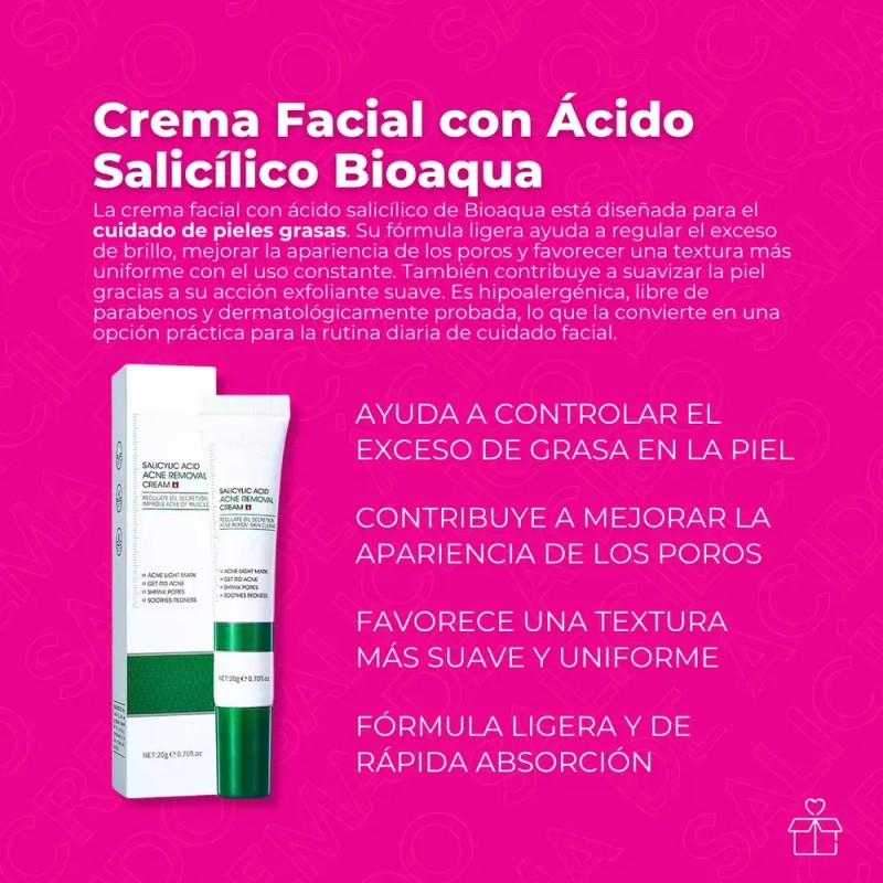 Crema De Ácido Salicílico Para El Control Del Acné Para