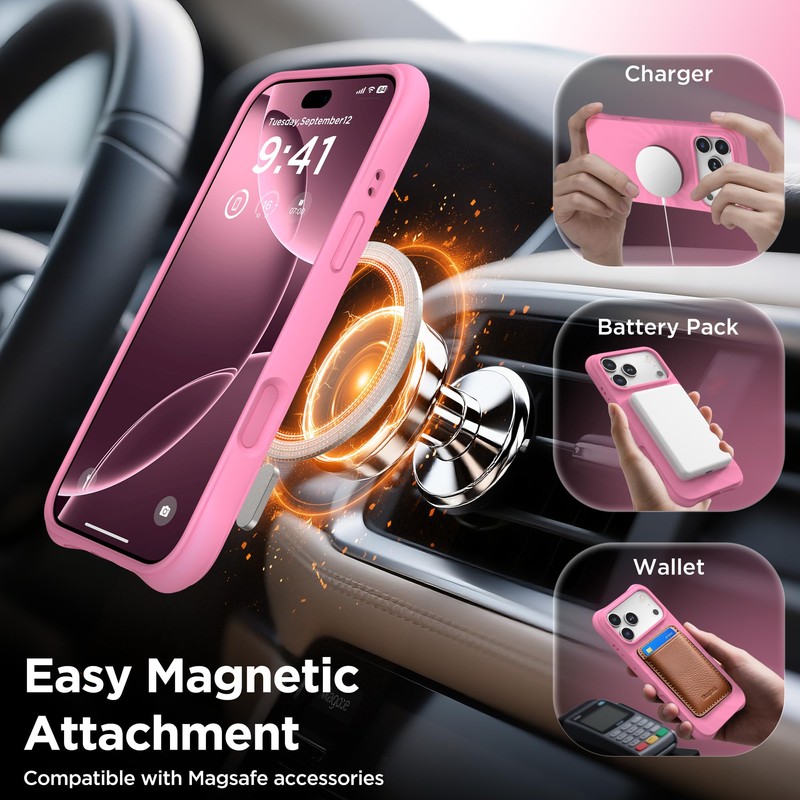 COFFKER - Funda compatible con 17 Pro Max, [cobertura de