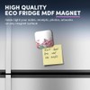1 x Square MDF Fridge Magnet - Pink Flowers Butterfly