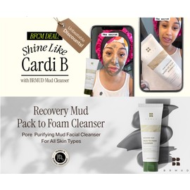 BRMUD (Cardi B Mask) RECOVERY MUD PACK TO FOAM CLEANSER 110ml