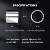 iPower 14 Inch 25 Feet Non-Insulated Flex Air Aluminum Dryer