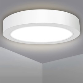 EXTRASTAR 12 W LED Ceiling Light, 1250 Lumens, 4200 K, Natural White, Round Ceiling Light for Living Room, Bedroom, Kitchen, Bathroom, Hallway, 14.5 x 14.5 cm, Non-Dimmable