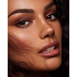 COCHARM 14K Gold Plated Nose Hoops 20g 925 Sterling Silver Nose Hoop Nose Rings 10mm Press Fit Gold Hoop Nose Piercing 20g Gold Nickel Free Nose Rings