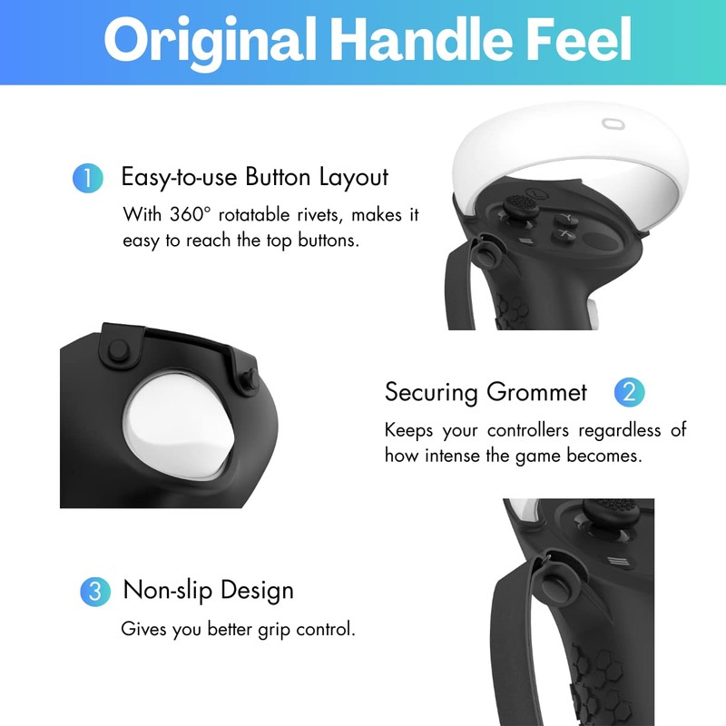 AMZDM Controller Grip for Oculus Quest 2 Accessories Grips Cover