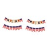 jojofuny 2sets USA Patriotic Bunting American Independence Day Banner Love
