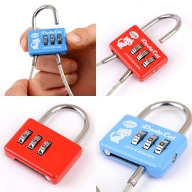 Retractable Wire Laptop Security Lock Luggage Lock 2ea