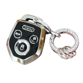 TAPAYICA for Subaru Key Fob Cover Fit for Subaru Crosstrek Forester Impreza Legacy Outback Tribeca WRX STI XV Crosstrek Ascent (Black-Silver)