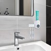 Toothbrush Holder Wall Mounted with Cover for Bathroom, 2 Slots
