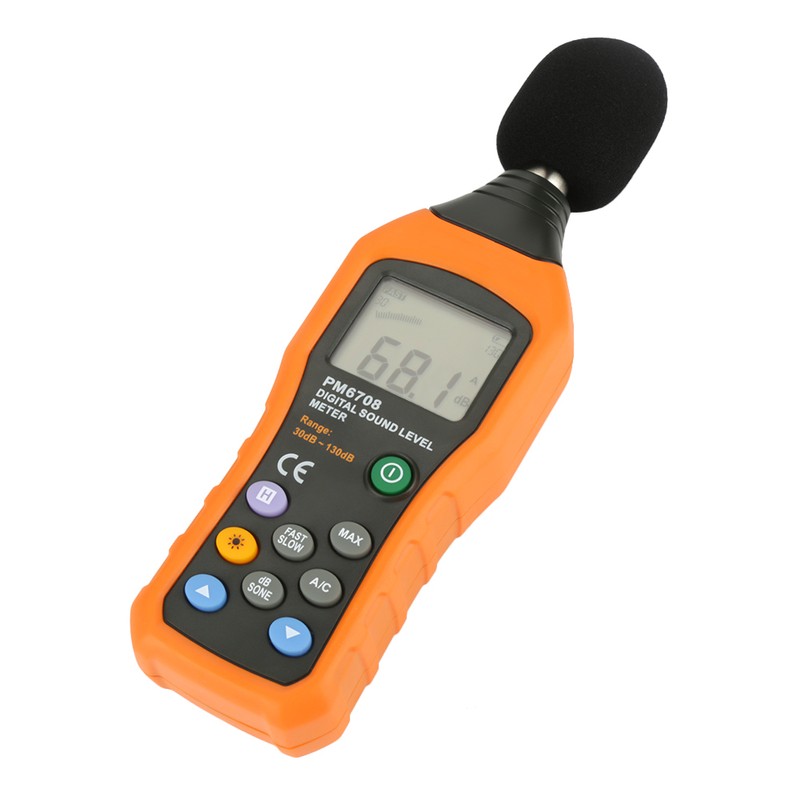 PEAKMETER PM6708 LCD Digital Audio Decibel Sound Noise Level Meter