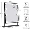 Hansong Lighted Vanity Mirror Makeup Mirror with Lights Hollywood Mirror