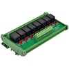 Electronics-Salon DIN Rail Mount 8 SPDT Power Relay Interface Module.
