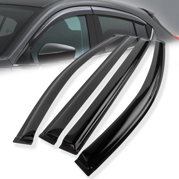 Window Visors Rain Guards Compatible with 2004-2010 Toyota Sienna,Acrylic Window