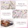 Anfly Makeup Bag, Quilted Cosmetic Bags, Large Floral Make Up