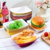 MEOTAKILE 2lb Paper Food Trays Boat 105pcs Disposable Serving Tray