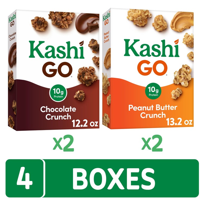 Kashi GO Breakfast Cereal, Fiber Cereal, Family Breakfast, Variety Pack