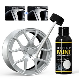 XTryfun Silver Gray Rim Touch Up Paint, Automotive Touch Up Paint Bottles with Brush, Car Wheel Scratch Repair Touch Up Paint, Quick and Easy Fix Rim Scratches, Chips, Curb Rashes and Surface Damage