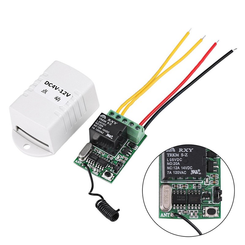Akozon Wireless Relay Remote Control One Key Switch Receiver +