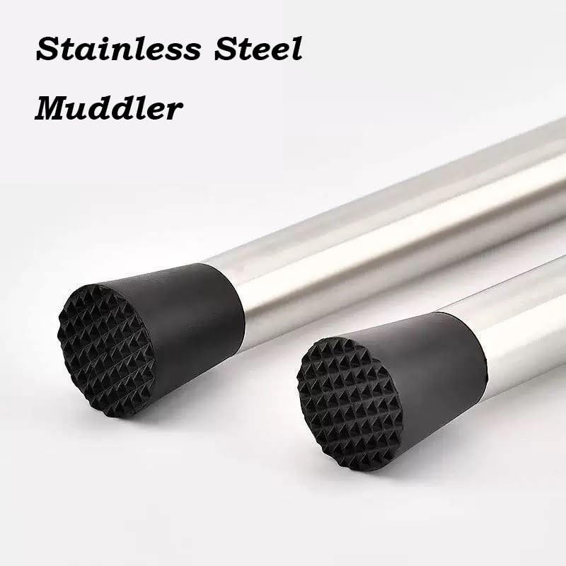 2 Pcs 8 Inch Stainless Steel Muddler for Cocktail, Cocktail