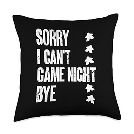 Board Game Lover Designs Sorry Night Bye Board Games Throw Pillow, 18x18, Multicolor