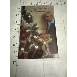 Vintage Merry Christmas Card  Dad Father Black African Beautiful Message Glossy