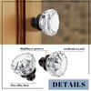 Amylove 8 Set Crystal Door Knobs Mortise Style Fluted Glass