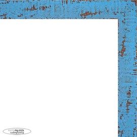 Poster Palooza 6x9 Shabby Chic/Farmhouse Blue Wood Picture Frame - UV Acrylic, Foam Board Backing, & Hanging Hardware 6" x 9"