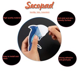 Secopad Non Slip Shark Bathtub Stickers, 20 PCS Adhesive Kids Anti Slip Decal Treads for Shower and Bath Tub with Premium Scraper, Each About 4.7" x 3.2"