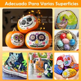 Marcadores Acrílicos Ligutec de Punta Pincel, Pack de 48 para Niños