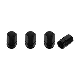 A ABSOPRO Tire Valve Stem Caps 10x16MM Car Wheel Valve Cap Aluminum Alloy Black for Car Bike Motorcycle Truck Anti Crash Tyre Valve Stem Cover Valve Dust Cap Tire Valve Cap 4 Pcs