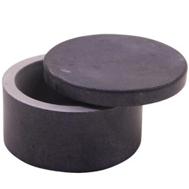 KC KULLICRAFT Unique Salt and Pepper Box Elegant Round Marble Salt Box With Lid For Salt, Spice and Herbs Storage. Perfect Container To Store. (3.5" x 2" Inches)