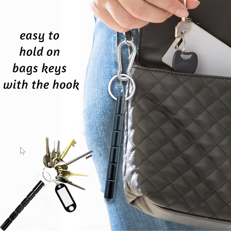 2 Pcs Self Defense Keychain Set,Portable Metal 2-pack of keychain,