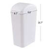 Joyeen Plastic Waste Bin with Swing Lid, 14 Liter Garbage