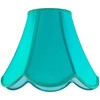 GO&SO Scalloped Lamp Shade Teal Lamp Shade -Bell Lampshades 6x13x10.6"(Spider)