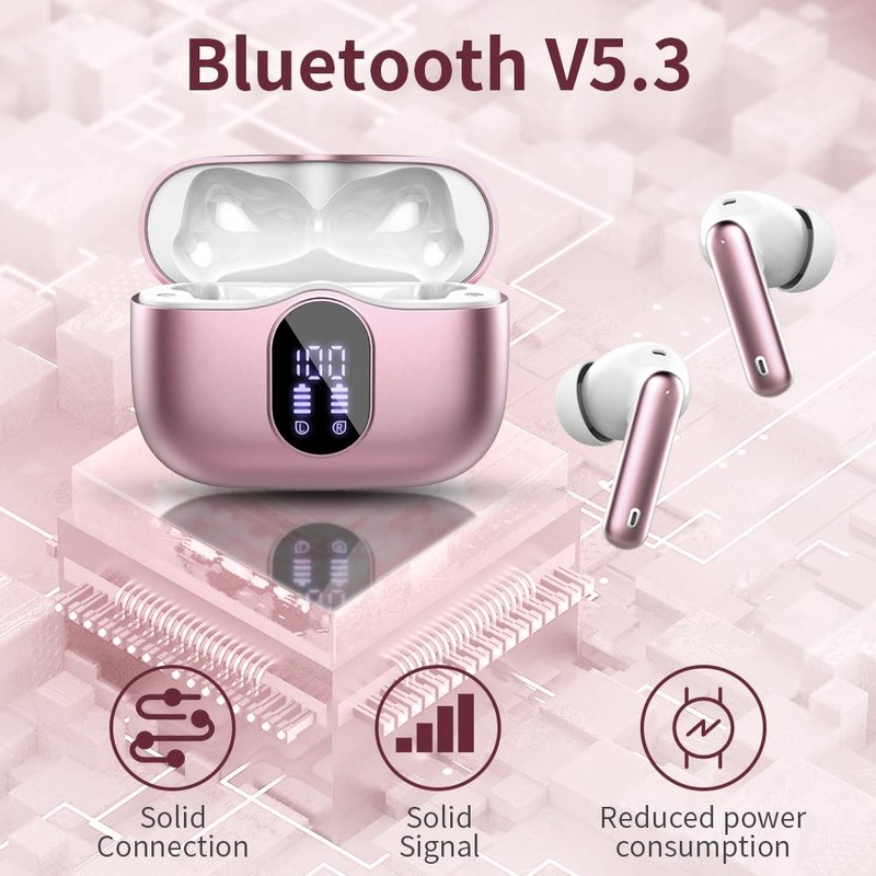 Bluetooth Headphones, Wireless Bluetooth 5.3 Sport In-Ear Headphones with 4