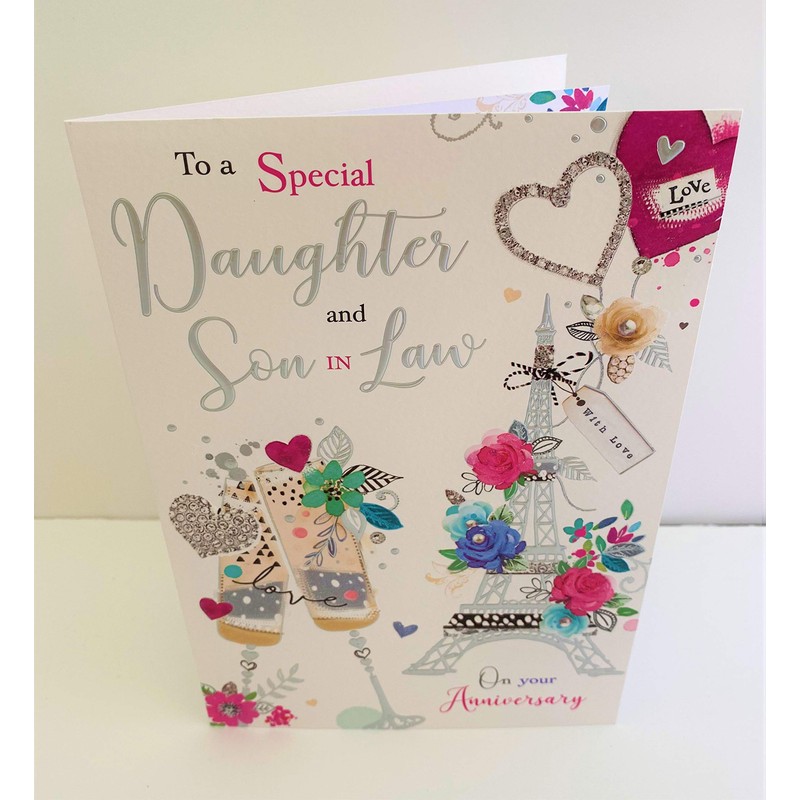 Jonny Javelin Special Daughter and Son in Law Anniversary Card