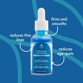Nature Spell 2% Hyaluronic Acid Face Serum, Long-Lasting Hydration & Anti-Ageing Support with Peptide Complex, Smooths Fine Lines & Improves Skin Elasticity, For Dry & Dehydrated Skin, Vegan, 30ml