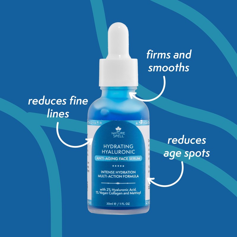 Nature Spell 2% Hyaluronic Acid Face Serum, Long-Lasting Hydration &