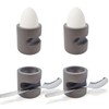 QMBasic Egg Cups Set of 4 Grey Modern Concrete Style