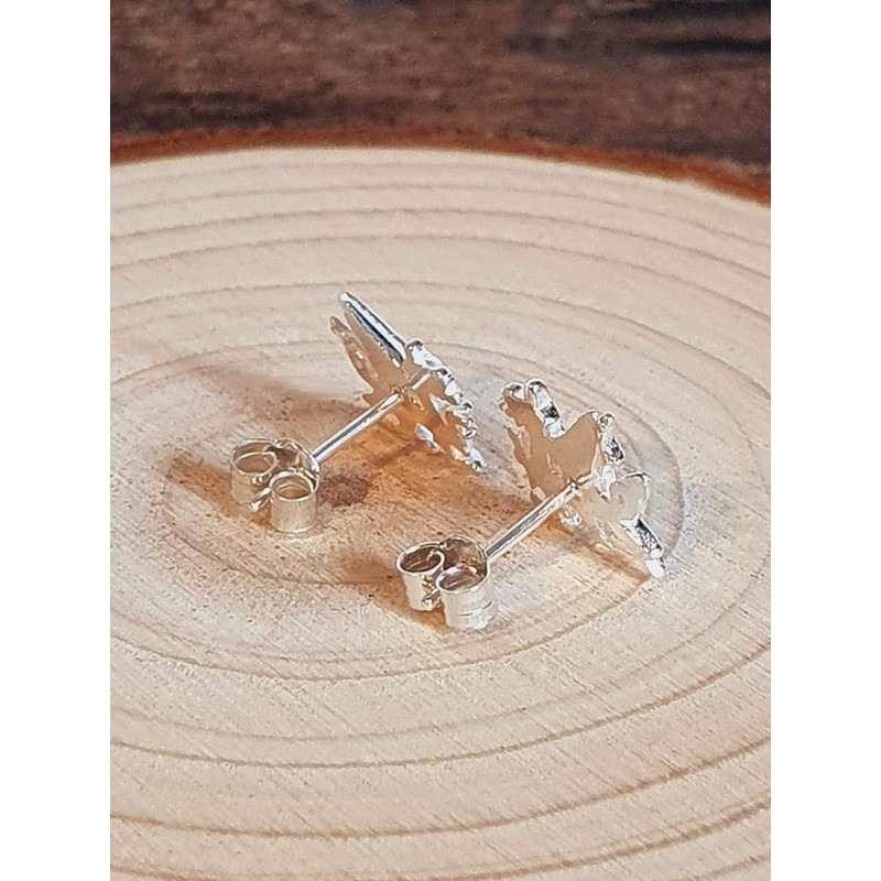 Wales/Welsh Dragon Stud Earrings/Ear Studs - 10mm W X 8mm