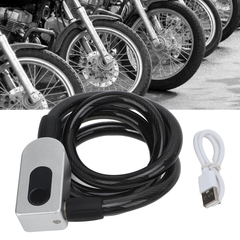 Smart Bluetooth Fingerprint Cable Lock Anti Theft Keyless Electronic for