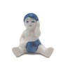 Collectible Hand Painted Delft Blue Ceramic 1.75" Miniature Baby Boy