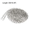sourcing map Stainless Steel 304 Hardened Proof Coil Chain 5m