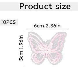Tabanzhe 10PCS Butterfly Hair Clips-Cute Pink Butterfly Embroidery Hair Clip Set Hair Styling Accessories Barrettes Gifts for Women Kids Girls Wedding Christmas Birthday Party Decor