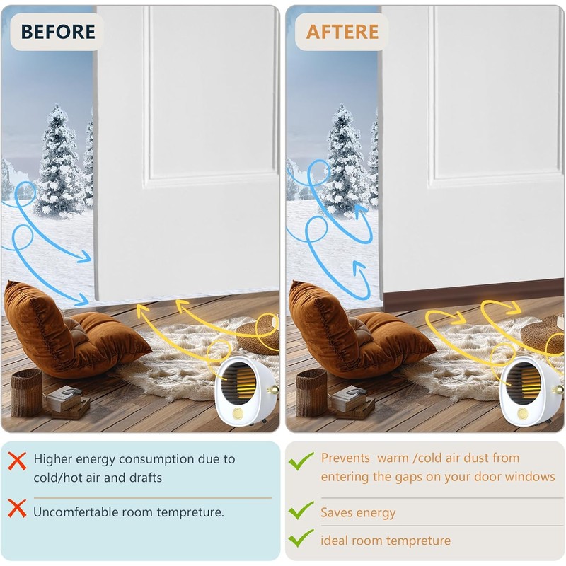 【2026 New Upgrade】 Wide Silicone Weather Stripping Door Seal with