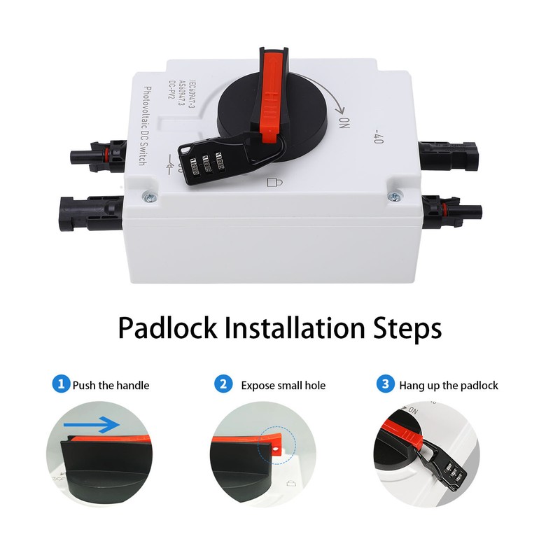 PV Solar Disconnect Switch 32A 4P IP66 Waterproof Photovoltaic Isolator