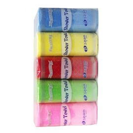 Set of 10 Exfoliating Shower Bath Towels for Body Scrub Bath