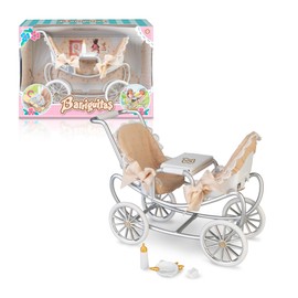 los Barriguitas - Belly Twin Pram, Toy Set with Pram for Baby Dolls, with 4 Accessories, for Boys and Girls from 4 Years, Famous (BFG06000)