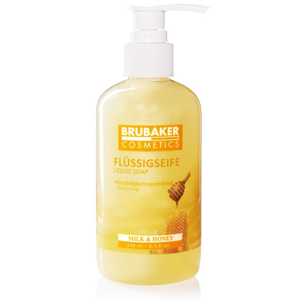 BRUBAKER Cosmetics Liquid Hand Wash Milk Honey 8.1 Fl. Oz.