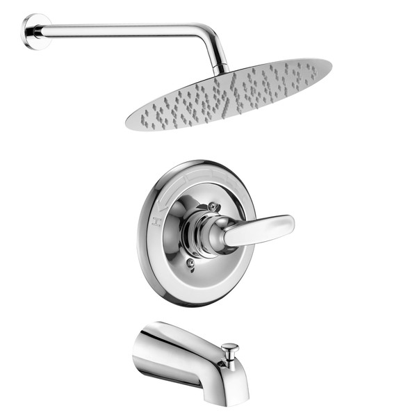 Replacement 12" Rainfall Shower Faucet Tub Trim Kit for Delta